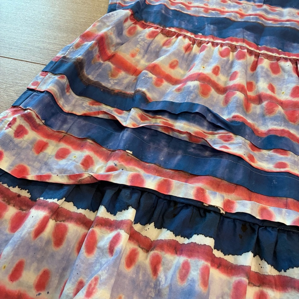 Marie Oliver Sawyer Mini Dress Tiered Tie Dye V-neck Size XS - Picture 5 of 6